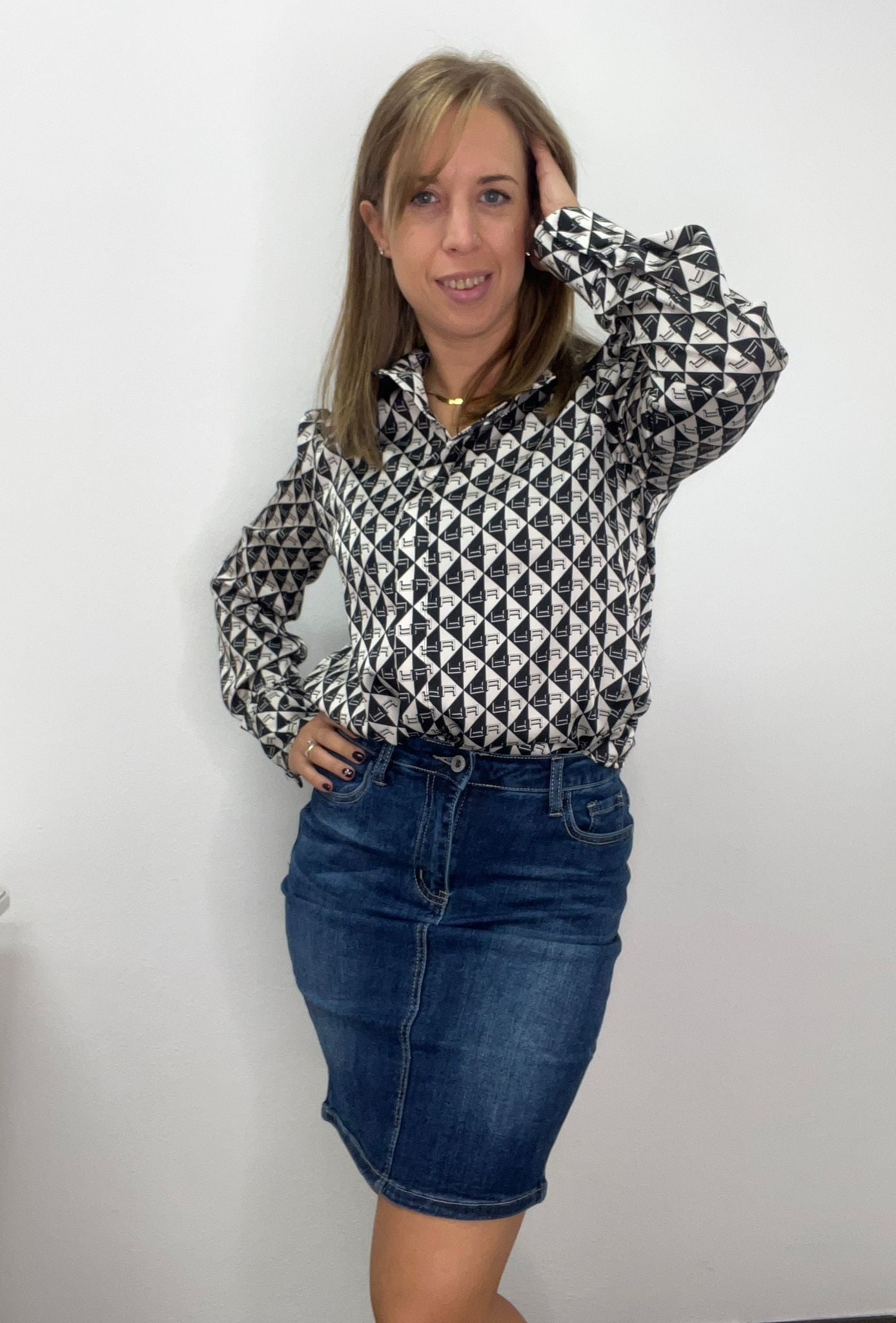 Gonna jeans spacco dietro - abbigliamento - Stilosa