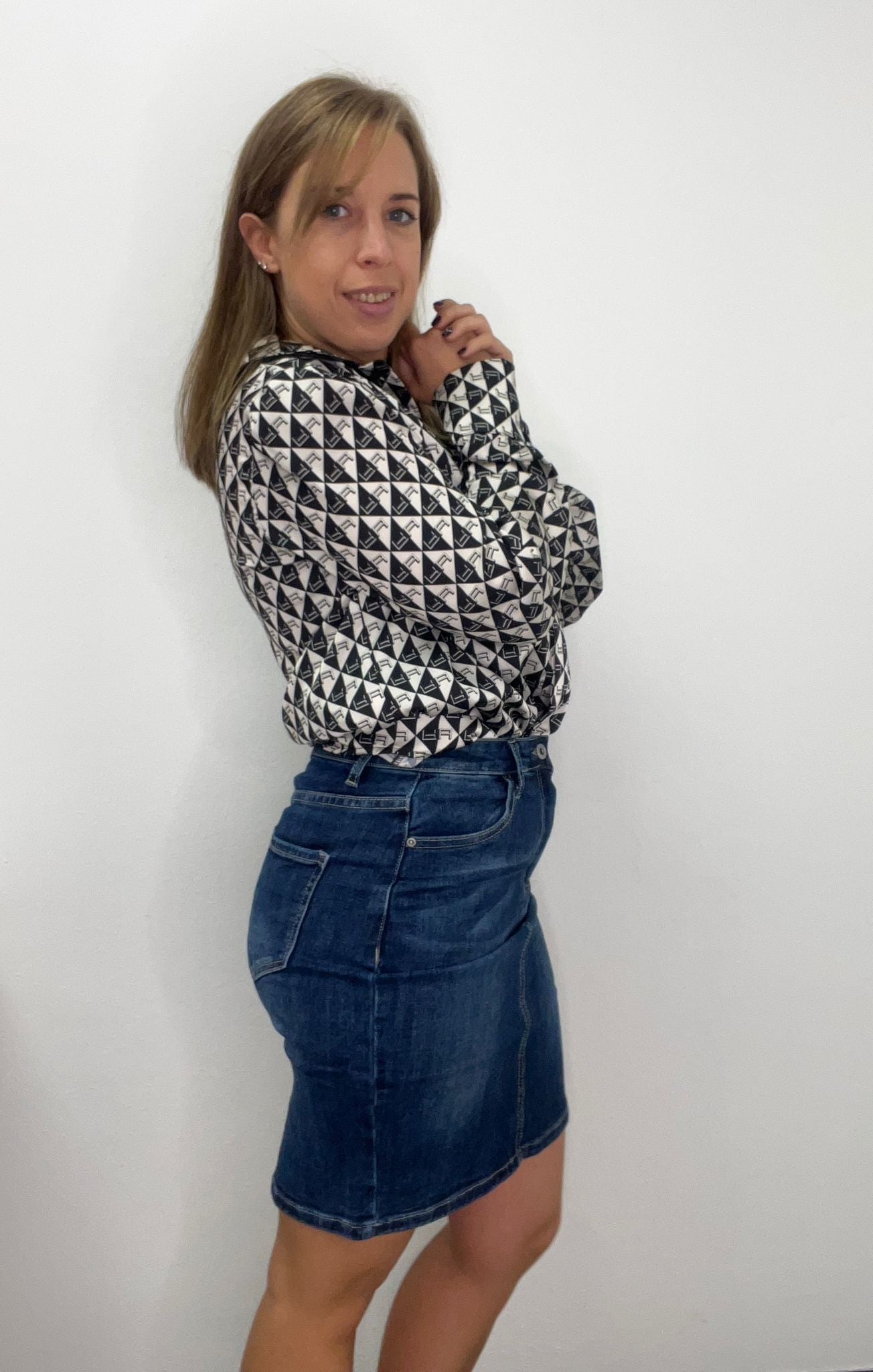 Gonna jeans spacco dietro - abbigliamento - Stilosa