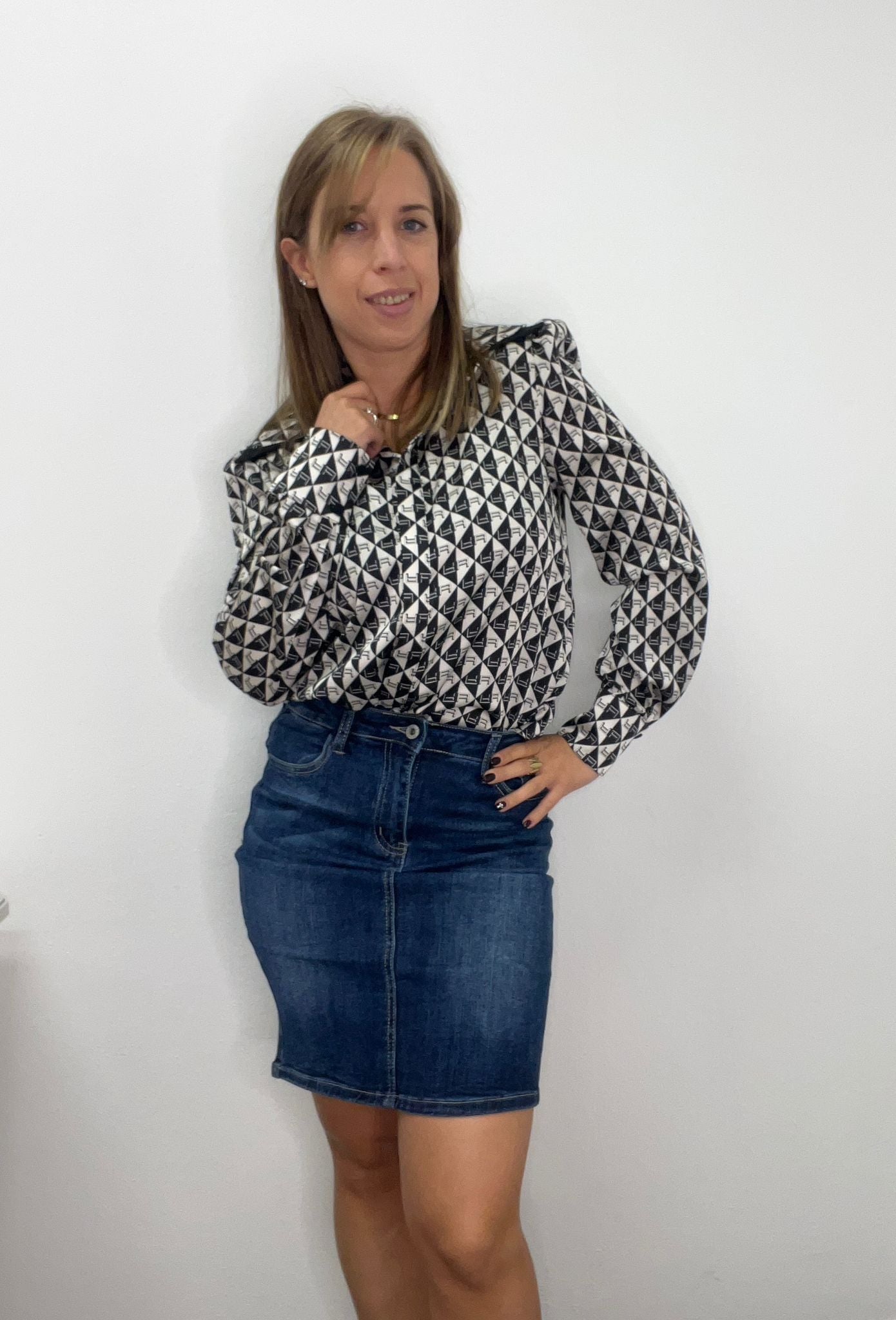 Gonna jeans spacco dietro - abbigliamento - Stilosa
