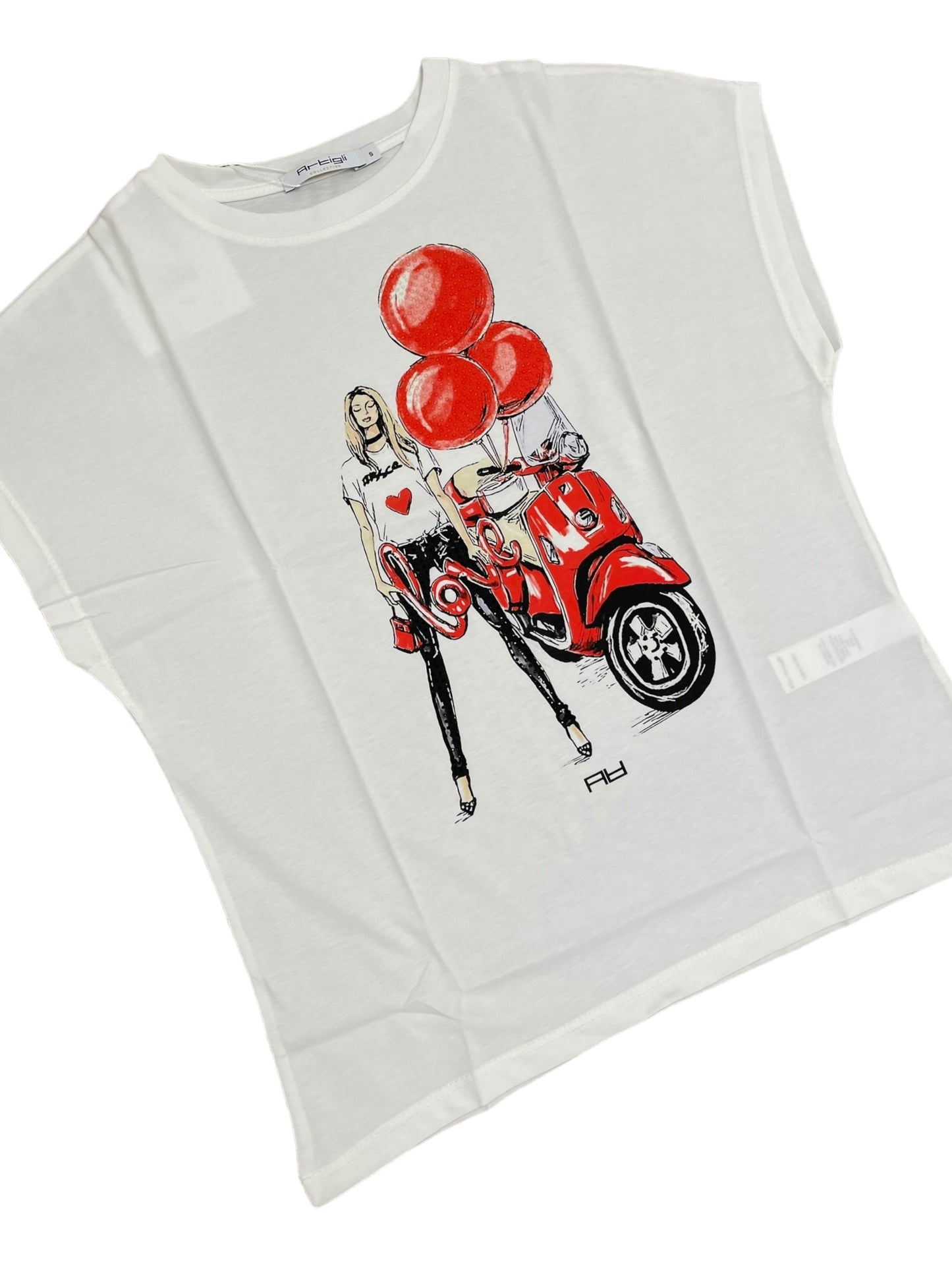 T-shirt love con palloncini - abbigliamento - Artigli