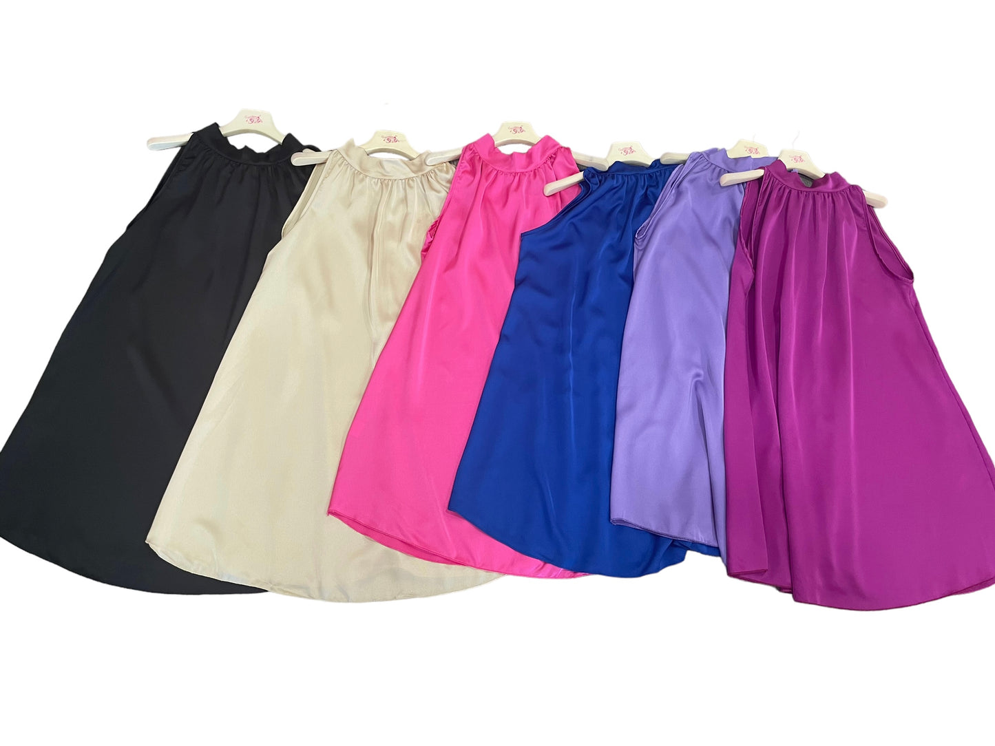 Abito trapezio raso - abbigliamento - Stilosa