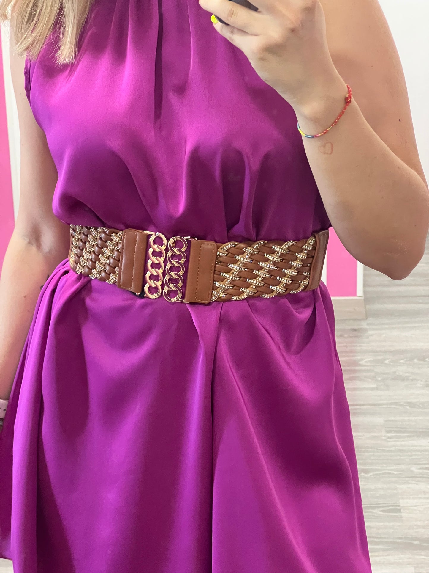 Abito trapezio raso - abbigliamento - Stilosa