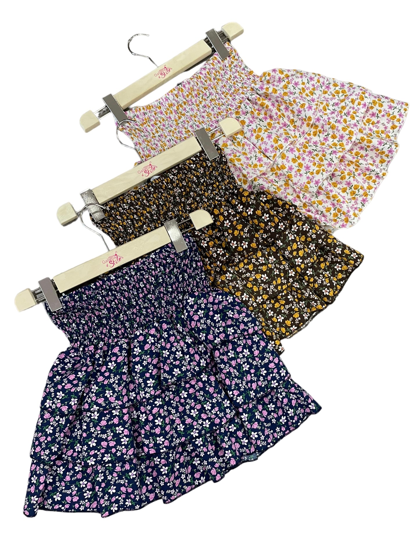 Gonna fiorellini 3 balze - abbigliamento - Stilosa