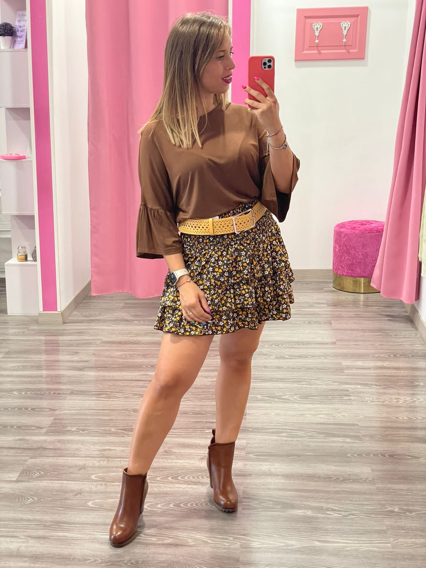 Gonna fiorellini 3 balze - abbigliamento - Stilosa