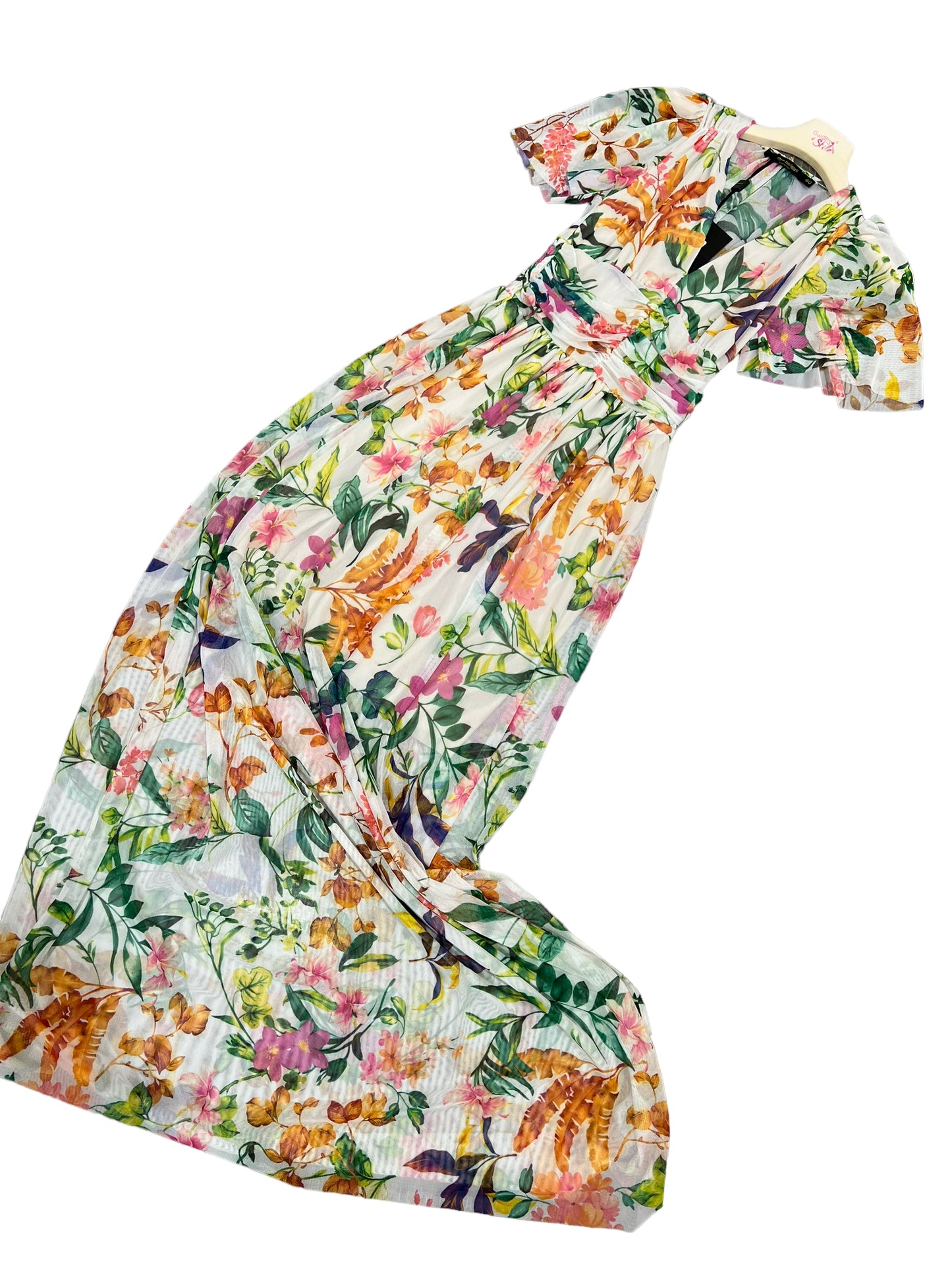 Abito lungo tulle fantasia - abbigliamento - Artigli