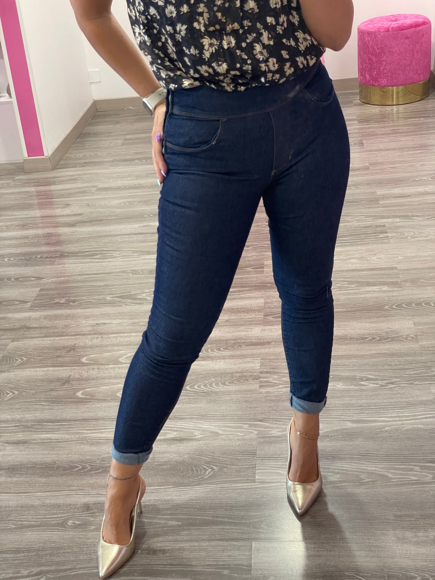 Leggings jeans zip laterale - abbigliamento - Artigli