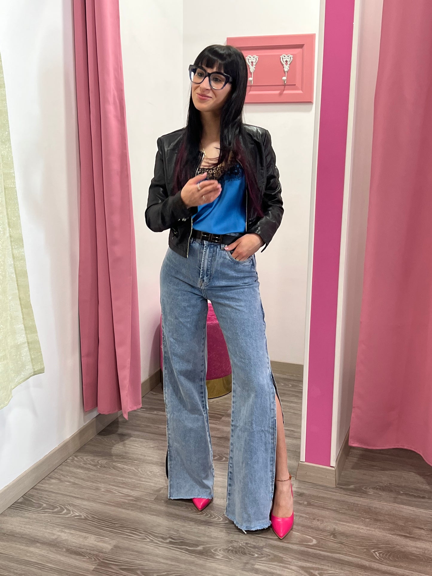 JEANS PALAZZO APERTURE - - Stilosa