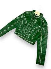 Carica l&#39;immagine nel visualizzatore di Gallery, Giacca ecopelle con brillanti - abbigliamento - Stilosa

