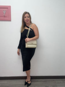 Borsa piccola con jaquard oro - Borsa - Artigli