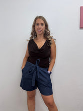 Carica l'immagine nel visualizzatore di Gallery, Bermuda corto chambrais scuro - abbigliamento - Stilosa
