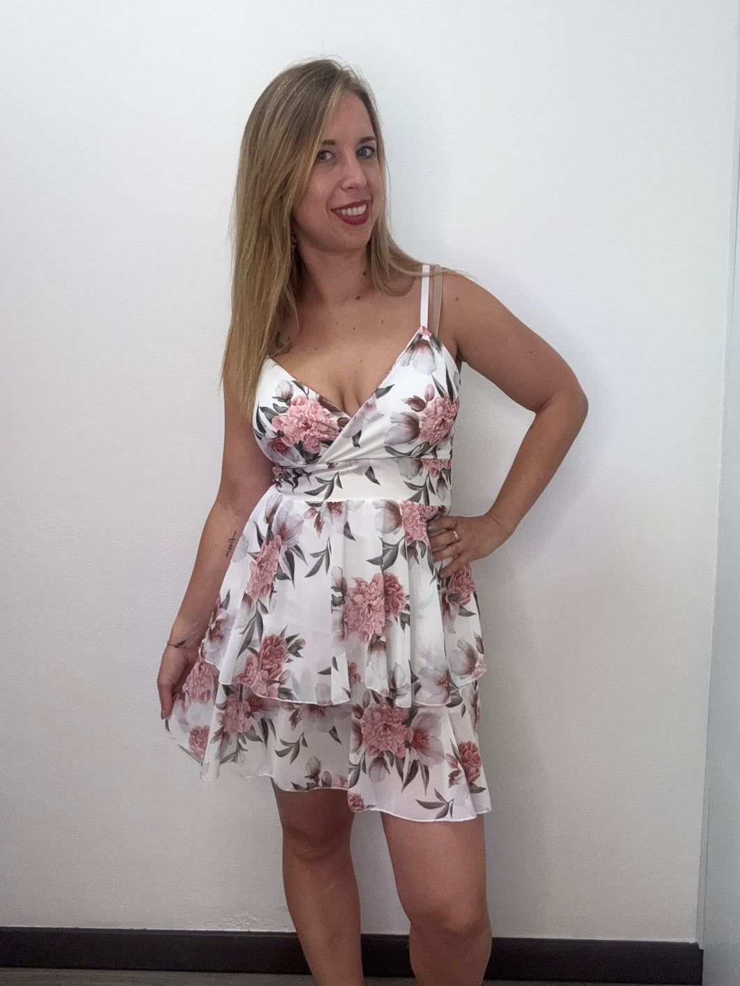 Abito corto peonie - abbigliamento - Stilosa