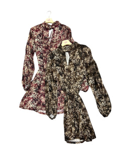 Abito viscosa microfiorito - abbigliamento - Stilosa