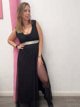 Carica l'immagine nel visualizzatore di Gallery, Abito lungo tulle con cintura strass - abbigliamento - Stilosa
