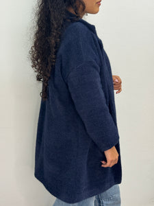 Cappotto pelosetto con collo - abbigliamento - Stilosa