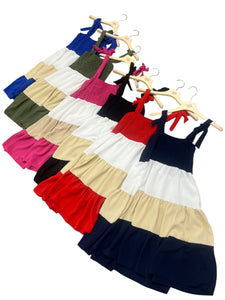 Abito a fasce con fiocchi - abbigliamento - Stilosa