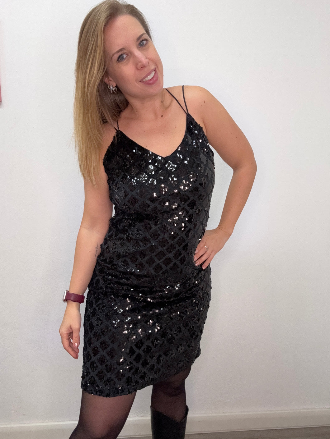 Abito paillettes rombi - abbigliamento - Stilosa