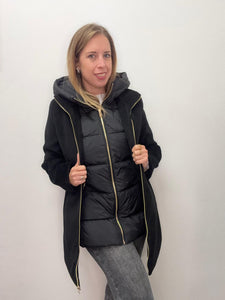 Cappotto midi con gilet trapuntato - abbigliamento - Artigli