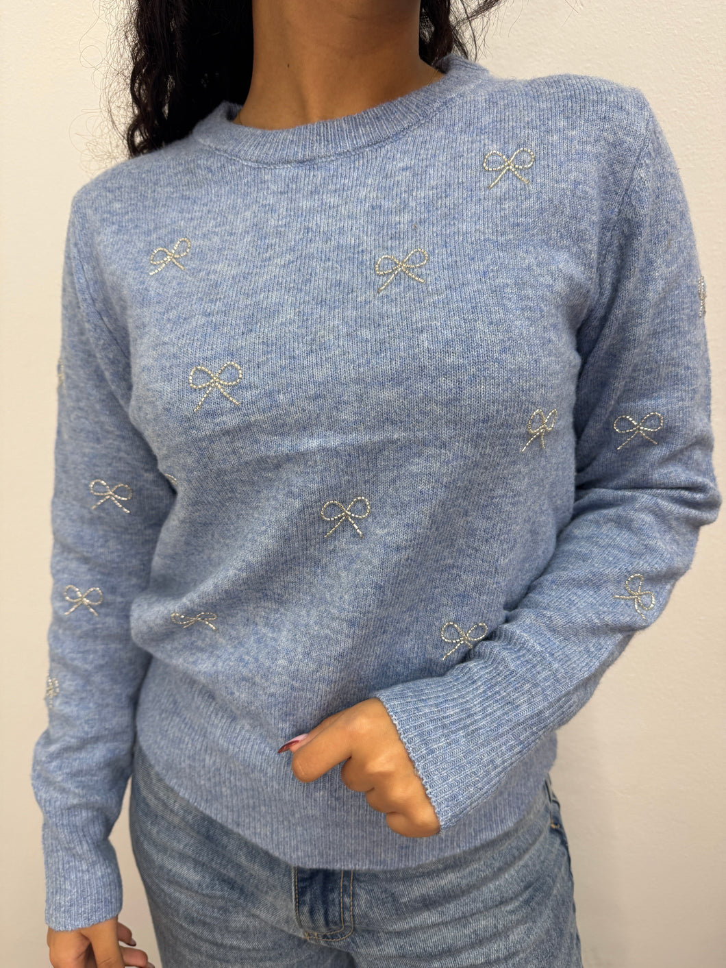 Maglioncini con fiocchi di perline 6425 - abbigliamento - Stilosa