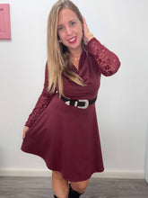 Carica l'immagine nel visualizzatore di Gallery, Abito jersey e collo gronda - abbigliamento - Stilosa
