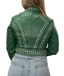 Giacca ecopelle con brillanti - abbigliamento - Stilosa