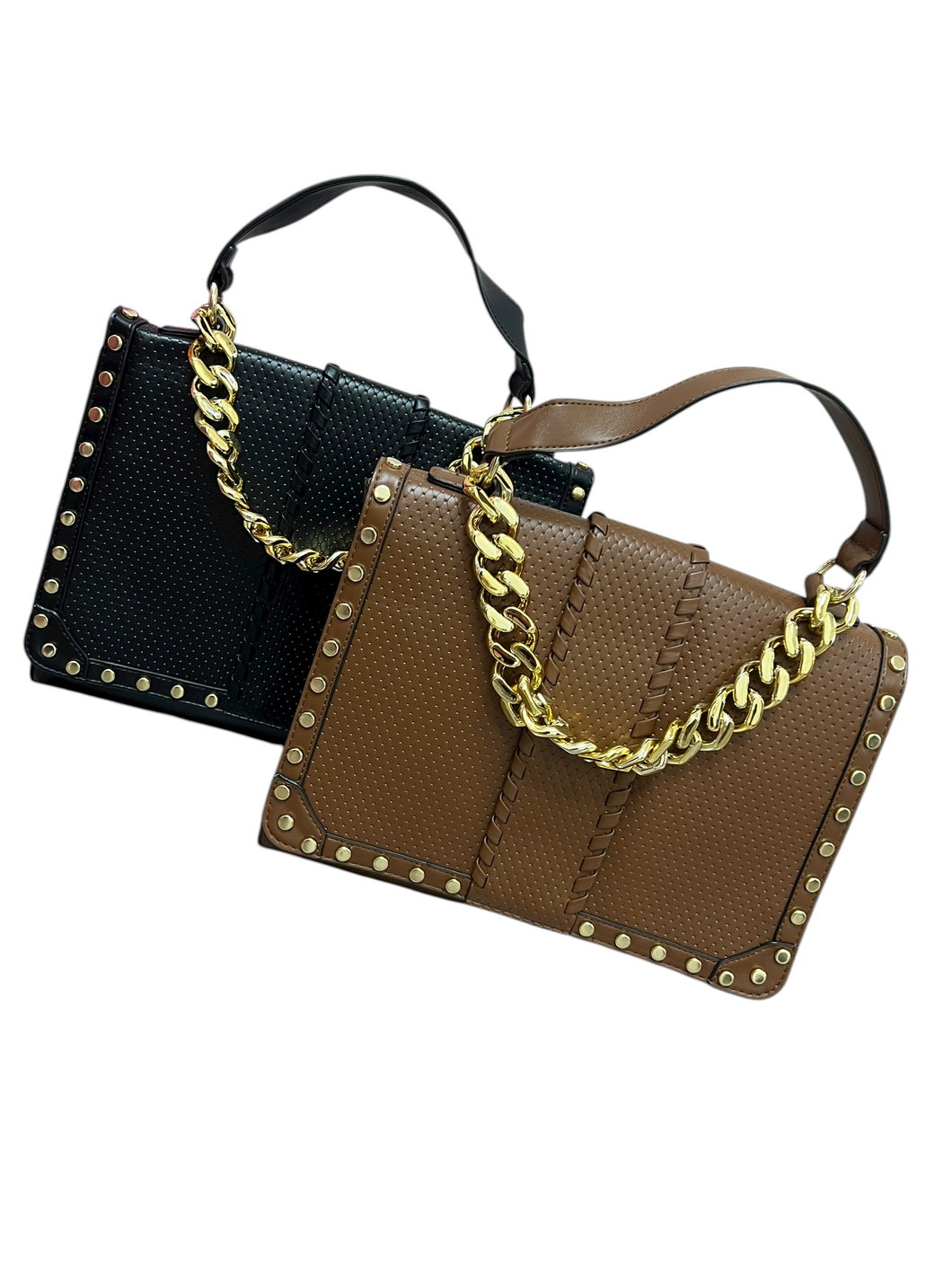 Borsa con patta e borchie - Borsa - Stilosa