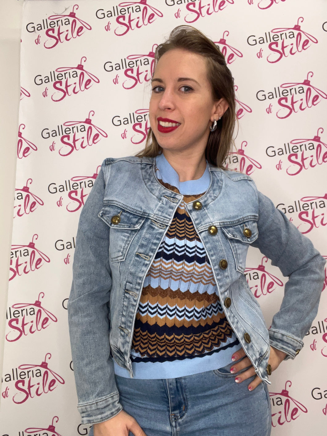 Giacca denim girocollo blu - abbigliamento - Artigli