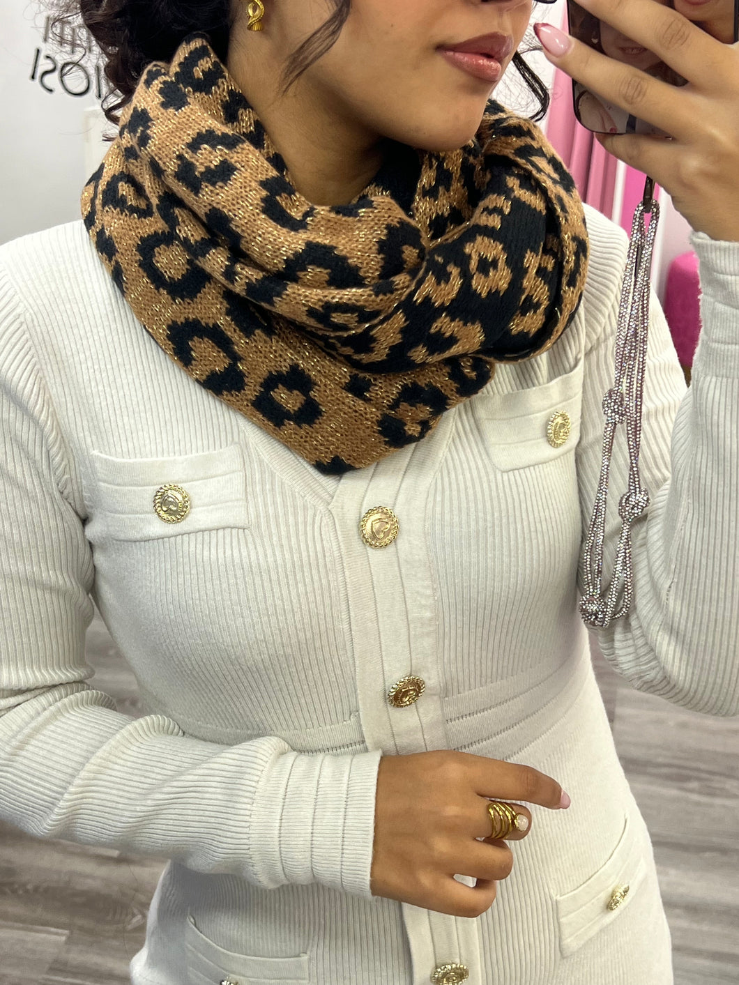 Collo maculato con lurex - Sciarpa -