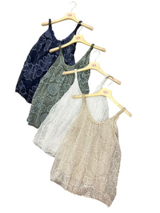 Canotta doppiata fiori - abbigliamento - Stilosa