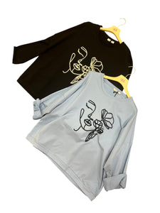 Maglia volto fiori - abbigliamento - Stilosa