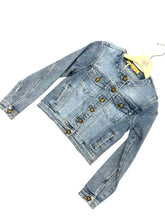 Carica l&#39;immagine nel visualizzatore di Gallery, Giacca denim girocollo blu - abbigliamento - Artigli
