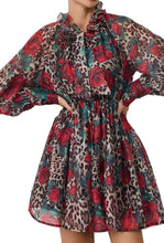 Carica l'immagine nel visualizzatore di Gallery, Abito stampa maculata con rose - abbigliamento - Stilosa
