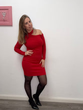 Carica l&#39;immagine nel visualizzatore di Gallery, Abito con collo asimmetrico - abbigliamento - Stilosa
