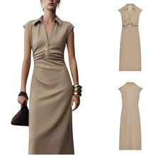 Carica l&#39;immagine nel visualizzatore di Gallery, Abito midi con colletto - abbigliamento - Stilosa
