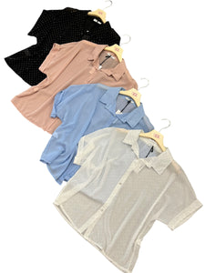 Camicia bottone gioiello e strass - abbigliamento - Stilosa