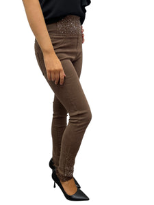 Jeans skinny fascia e strass - JEANS - Stilosa