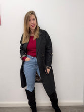 Carica l'immagine nel visualizzatore di Gallery, Trench lungo nero interno maculato - abbigliamento - Stilosa
