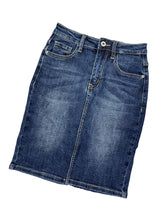 Carica l&#39;immagine nel visualizzatore di Gallery, Gonna jeans spacco dietro - abbigliamento - Stilosa
