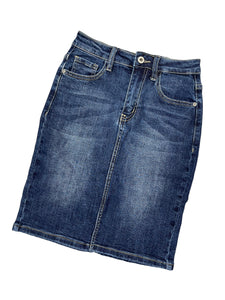 Gonna jeans spacco dietro - abbigliamento - Stilosa