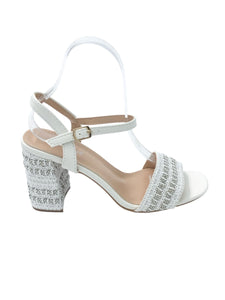 Sandalo ricamato bianco - Scarpe - Stilosa