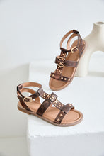Carica l'immagine nel visualizzatore di Gallery, Sandalo flat schiavo bronzo - Scarpe - Stilosa
