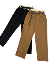 Carica l'immagine nel visualizzatore di Gallery, Pantalone straight con cintura - abbigliamento - Artigli
