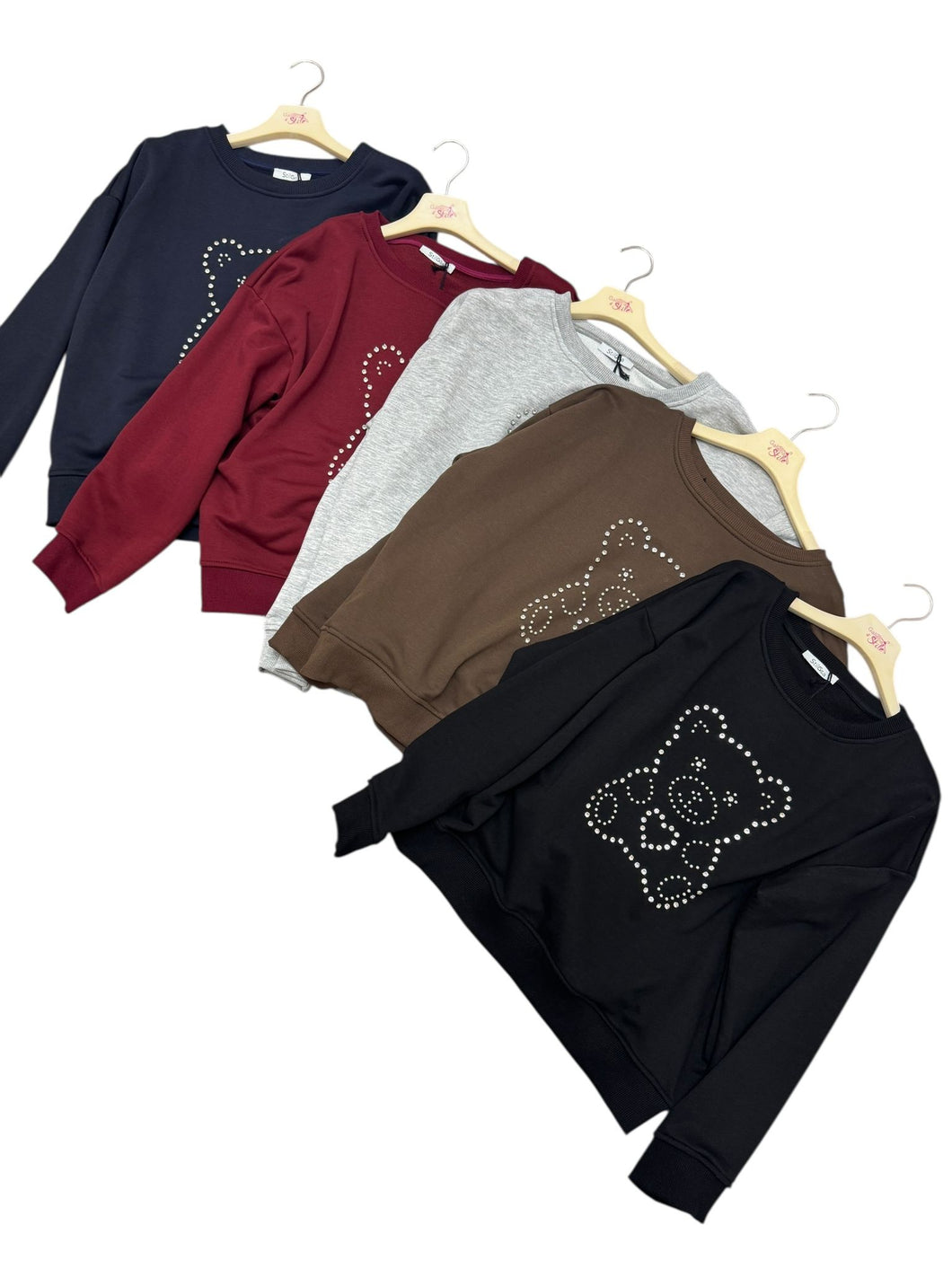 Felpa garzata orso strass - abbigliamento - Stilosa