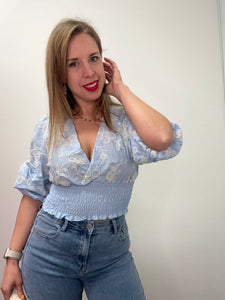 Camicia corta ricami e paill - abbigliamento - Stilosa