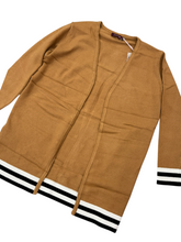 Carica l'immagine nel visualizzatore di Gallery, Cardigan con contrasti maniche e fondo - abbigliamento - Jiveley
