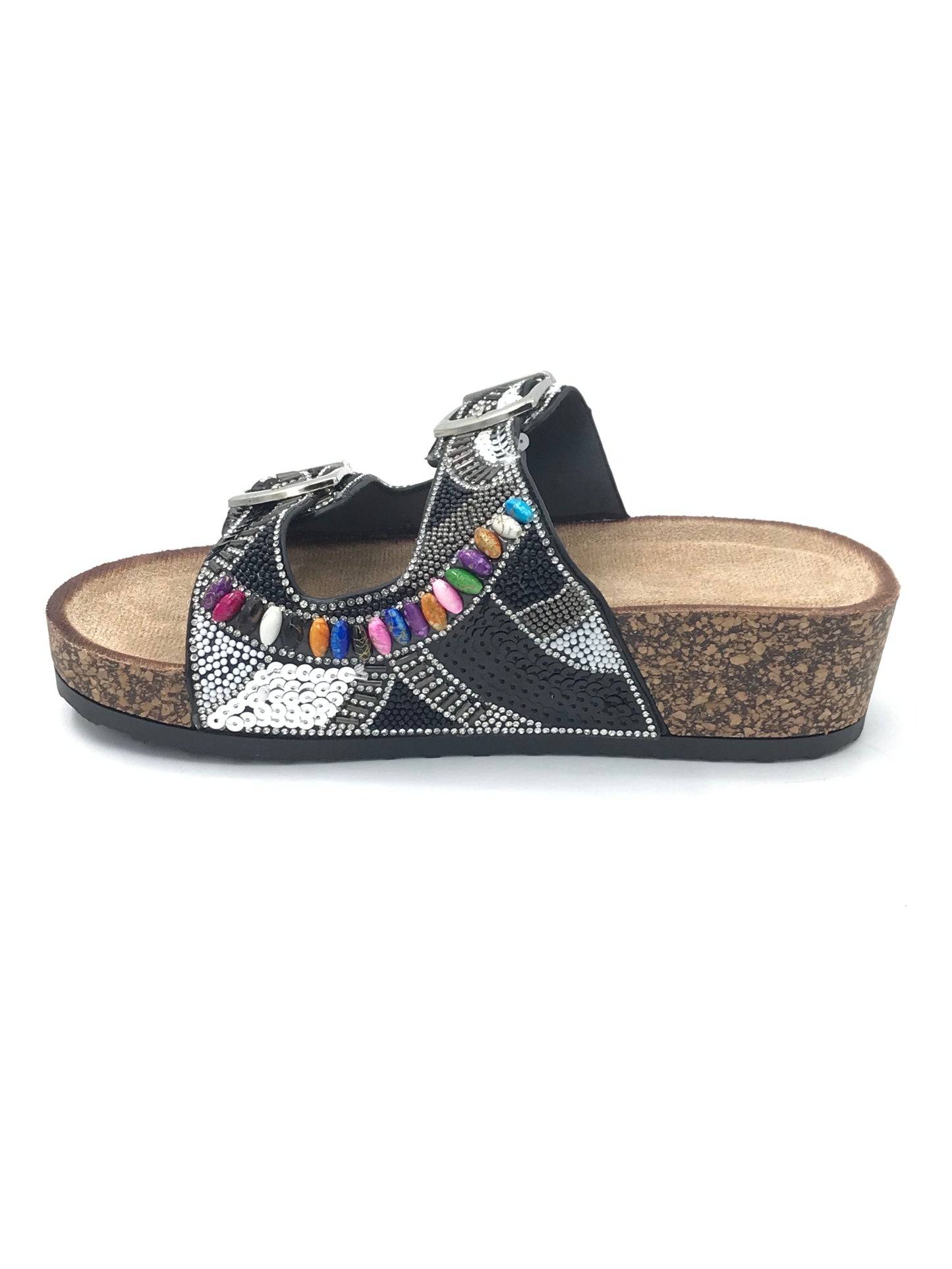 Ciabatta mosaico con pietre colorate - Scarpe - Stilosa