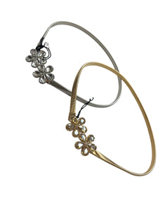Cintura elastica metallo 2 fiori - Cintura - Stilosa