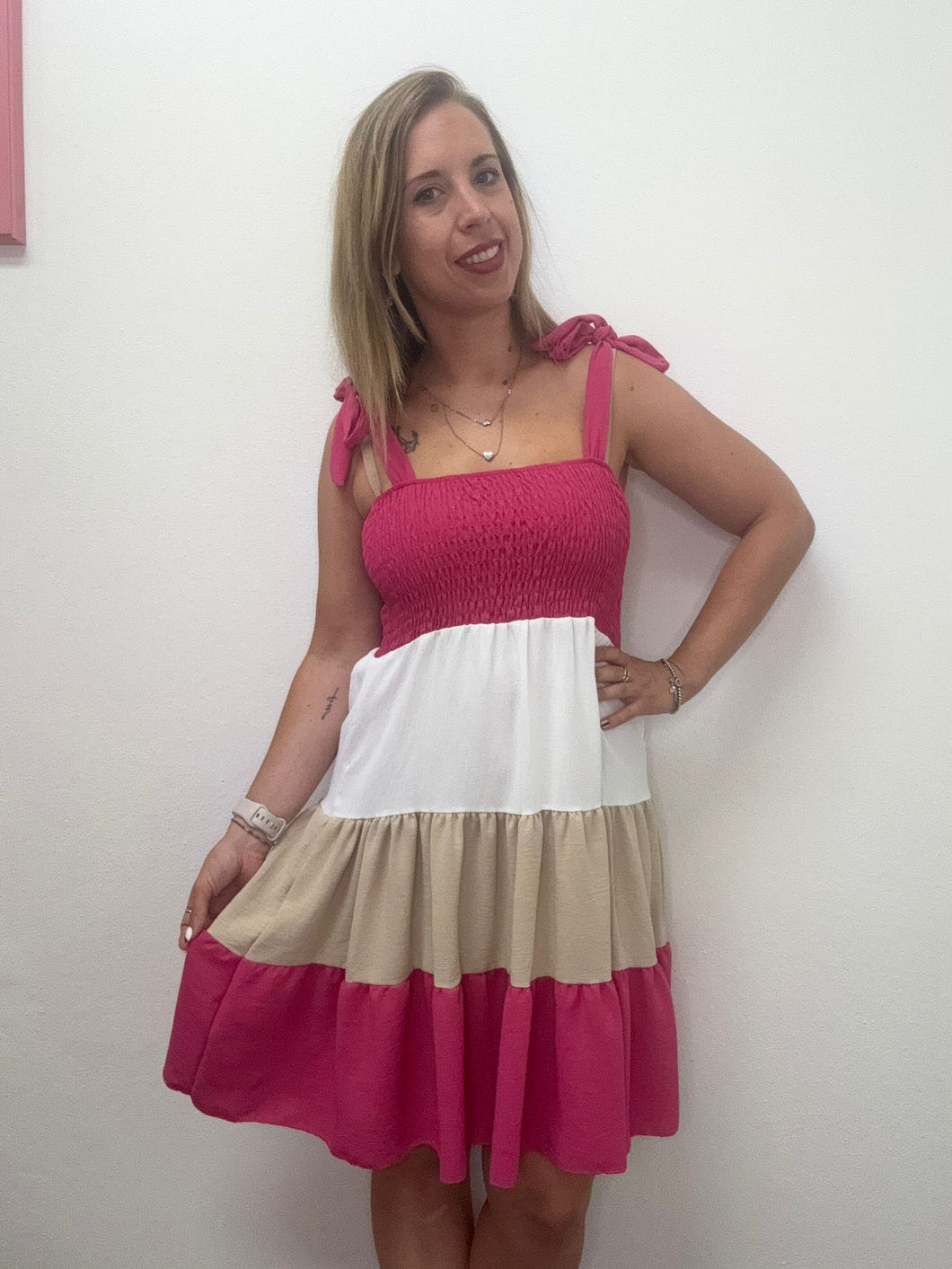 Abito a fasce con fiocchi - abbigliamento - Stilosa