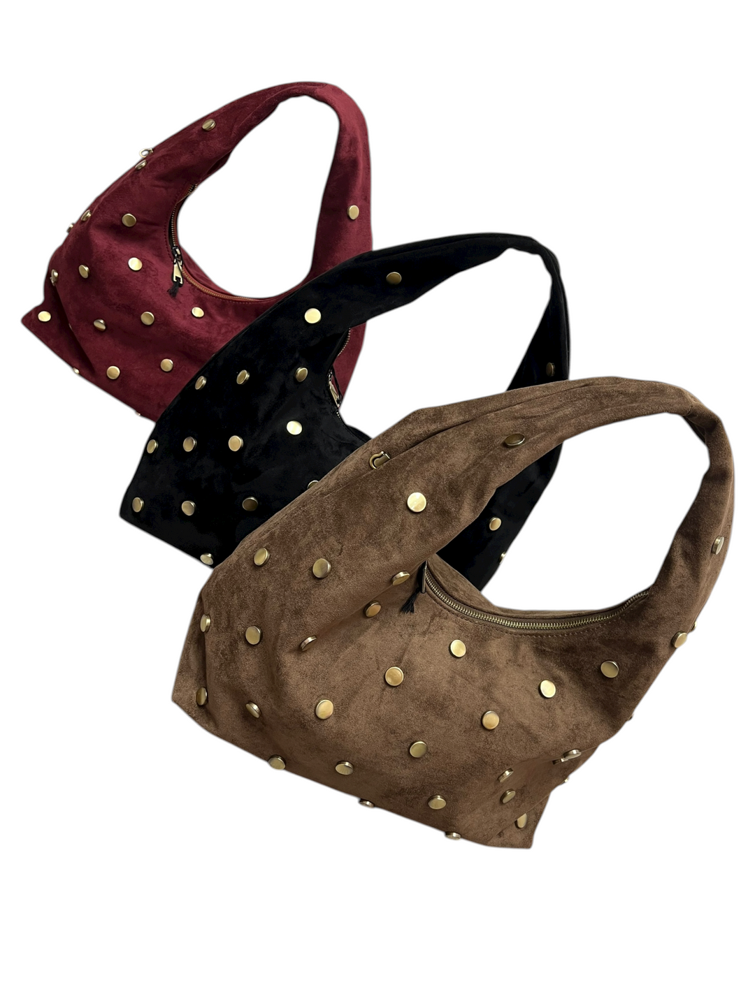 Borsa spalla soft touch con borchie - Borsa - Stilosa