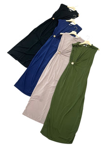 Abito lungo jersey ripreso - abbigliamento - Stilosa