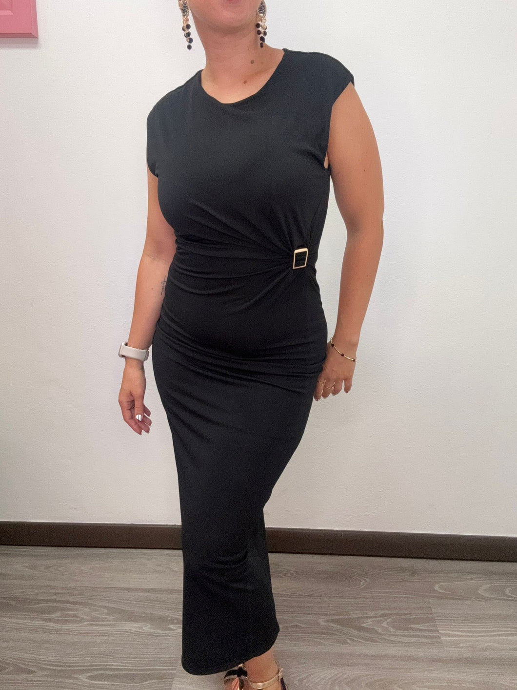 Abito lungo jersey ripreso - abbigliamento - Stilosa